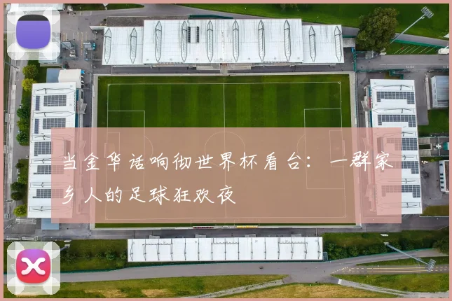 当金华话响彻世界杯看台：一群家乡人的足球狂欢夜